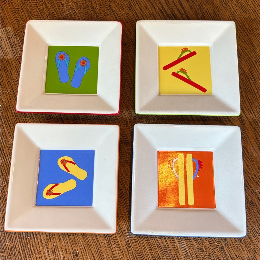 2005 TAG Appetizer Plates Summer Flip Flops